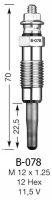 Свеча накаливания HKT* B-078 (Y916J)