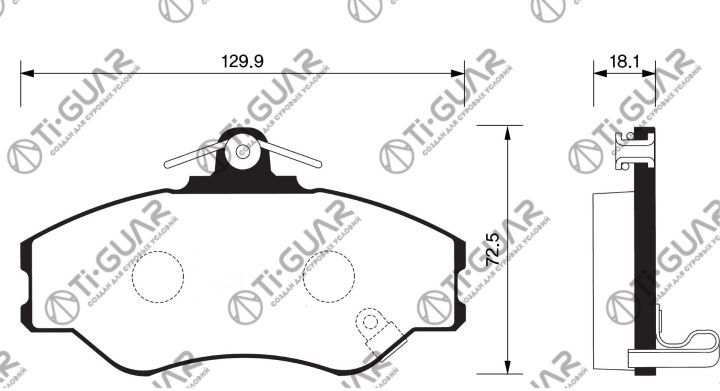 Тормозные колодки TG-0113/PN0113* Ti·GUAR Тормозные колодки TG-0113/PN0113* Ti·GUAR