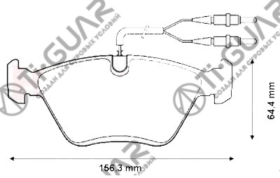 Тормозные колодки TG-1064/PN0012W* Ti·GUAR